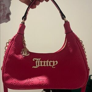 Juicy Couture Fuchsia Embossed Shoulder Bag